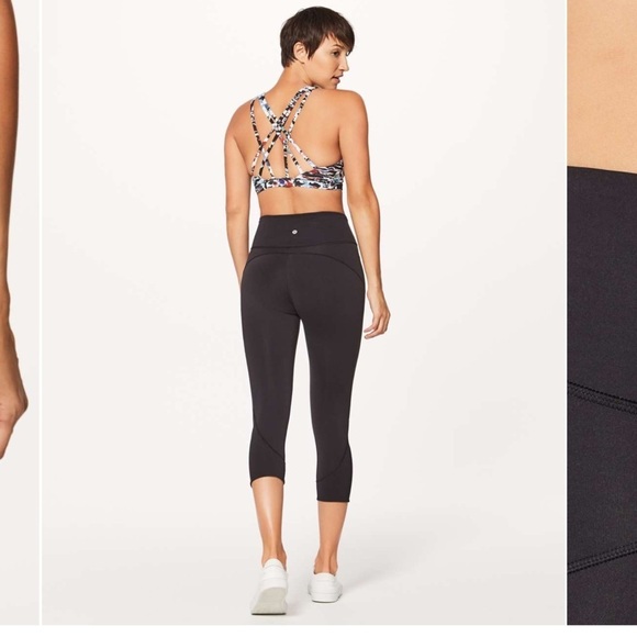 Lululemon In Movement Crop *Everlux 19" size 8 black - Picture 4 of 12